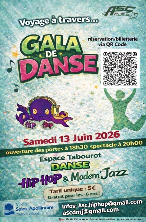 Affiche gala danse DMJ Hip hop 2026
