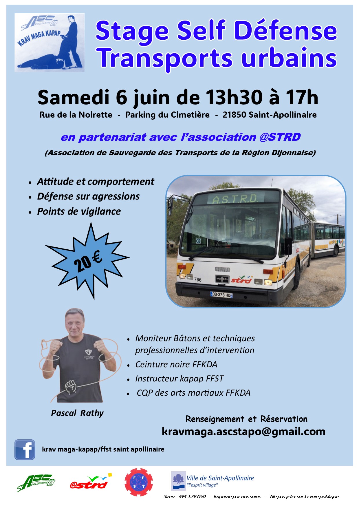 Affiche krav maga bus 2026
