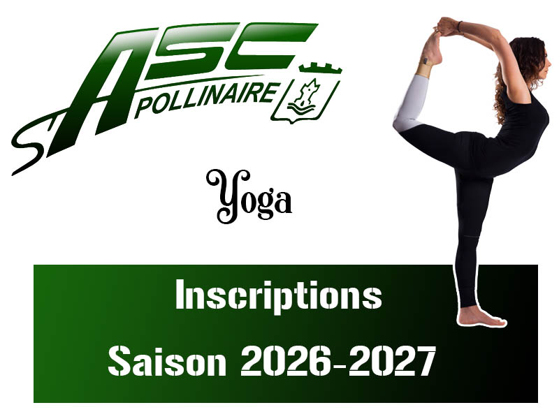 Inscription Yoga saison 2026-2027